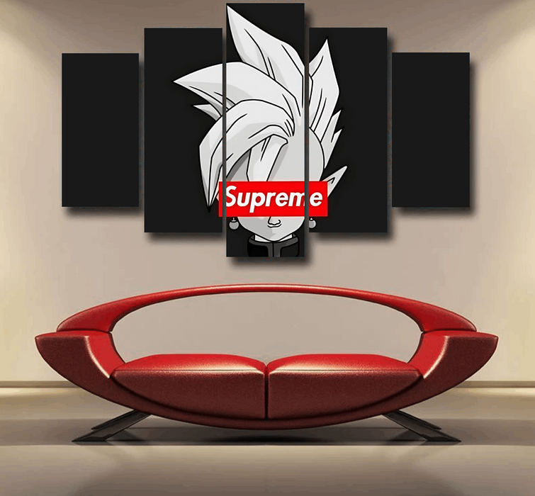 DBZ Zamasu Supreme Kai Logo Creative Black Edition 5pc Canvas