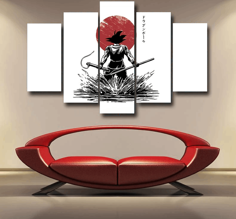 Goku With Red Moon Dragon Ball Epic 5pc Canvas