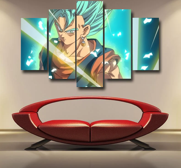 Dragon Ball Vegito Blue Super Saiyan Big Bang Flash Epic 5pc Canvas