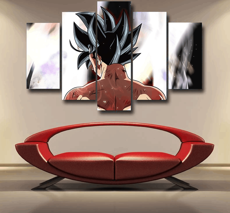 Dragon Ball Goku Damaged Battle Muscular Powerful Aura Epic 5pc Canvas