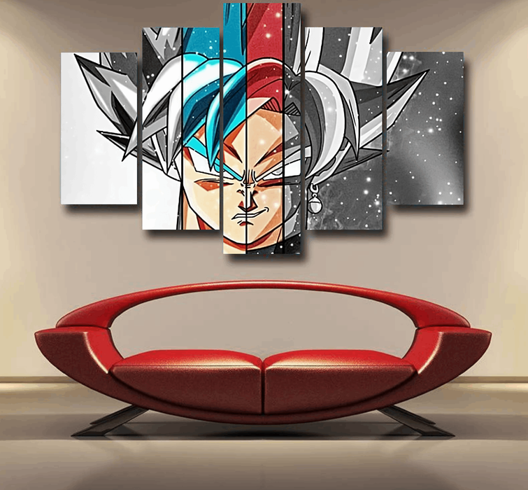 Dragon Ball Super All Super Saiyan Goku Forms Epic 5pc Canvas