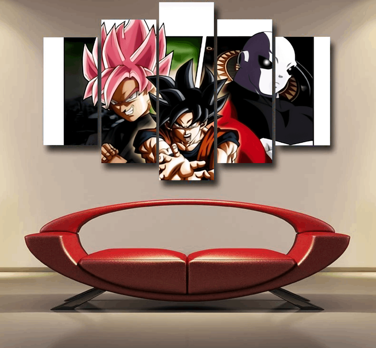 Goku Black Kamehameha Dragon Ball Z  Epic 5pc Canvas