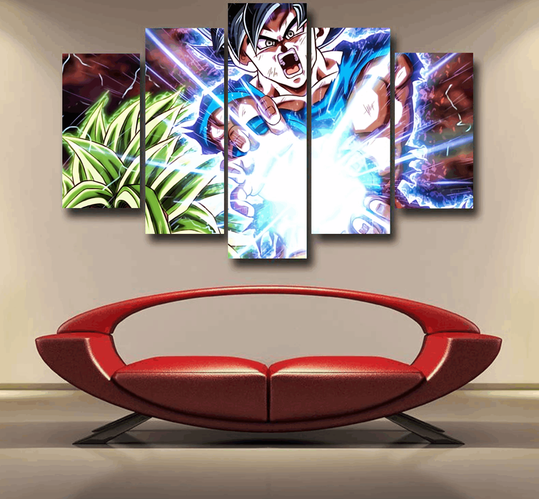 Dragon B Z Son Goku Powerful Kamehameha Released Epic 5pc Canvas