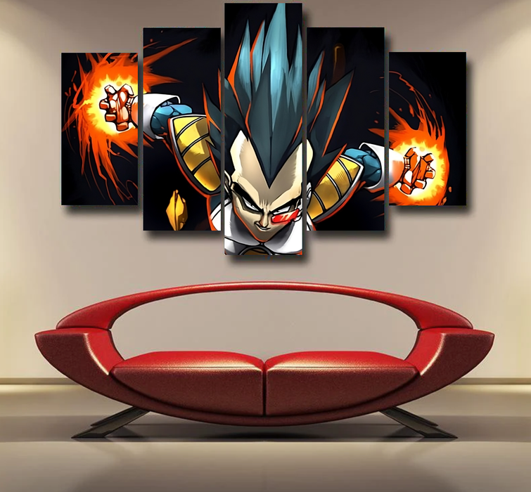 Dragon Ball Armored Vegeta Double Galick Cannon Dope Epic 5pc Canvas