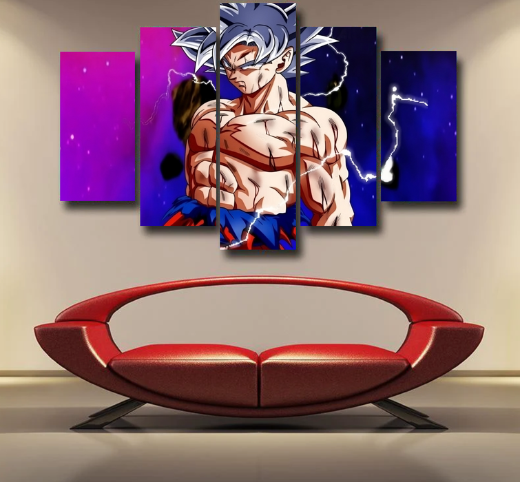 Awesome Ultra Instinct Silver Hair Goku DBZ Kids Epic 5pc Canvas