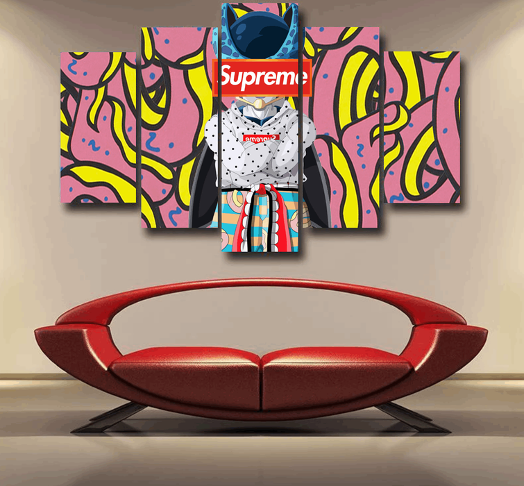 Modern Art Supreme Villain Perfect Cell Streetwear Epic 5pc Canvas