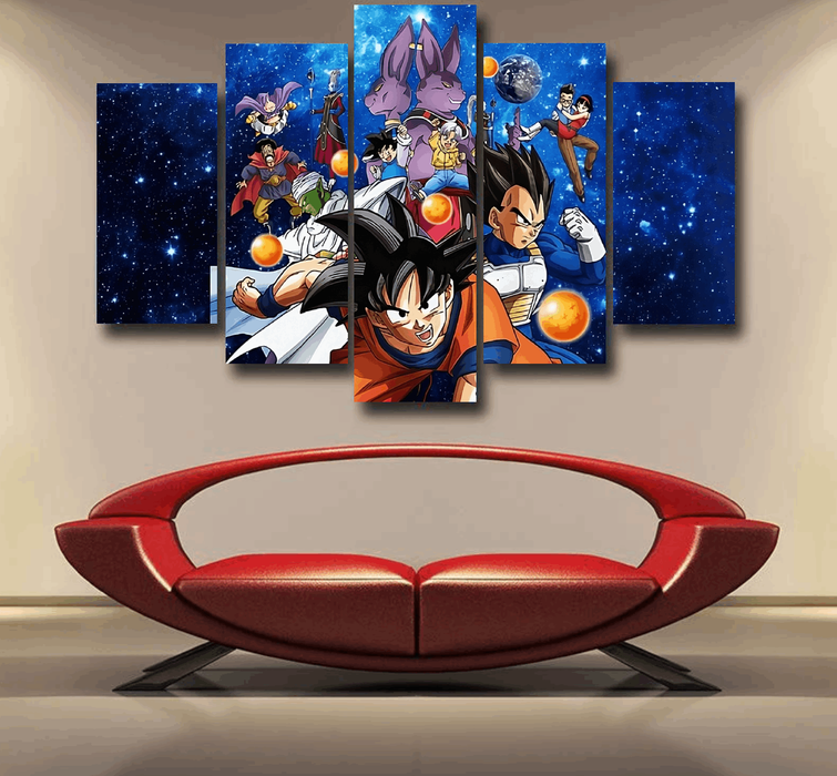 Dragon Ball Super Destruction Gods Goku Vegeta Epic 5pc Canvas