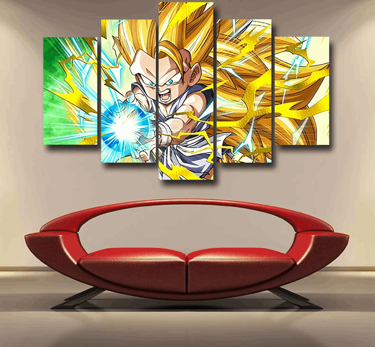 Dragon Ball Kid Goku SSJ3 Kamehameha Epic 5pc Canvas