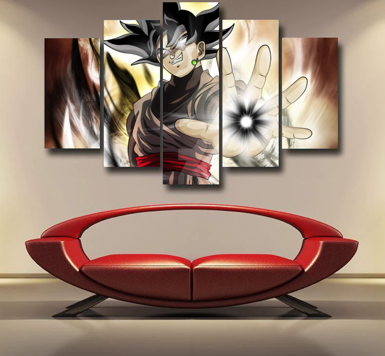 Dragon Ball Super Black Goku Black Hole Creation Epic 5pc Canvas