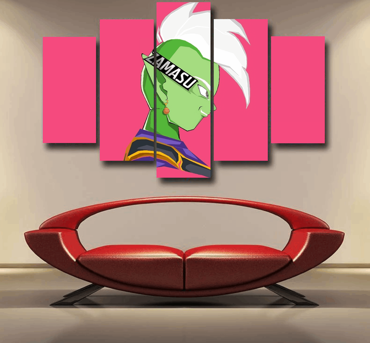 Dragon Ball Super Cool Grin Zamasu Potara Earring Pink Epic 5pc Canvas