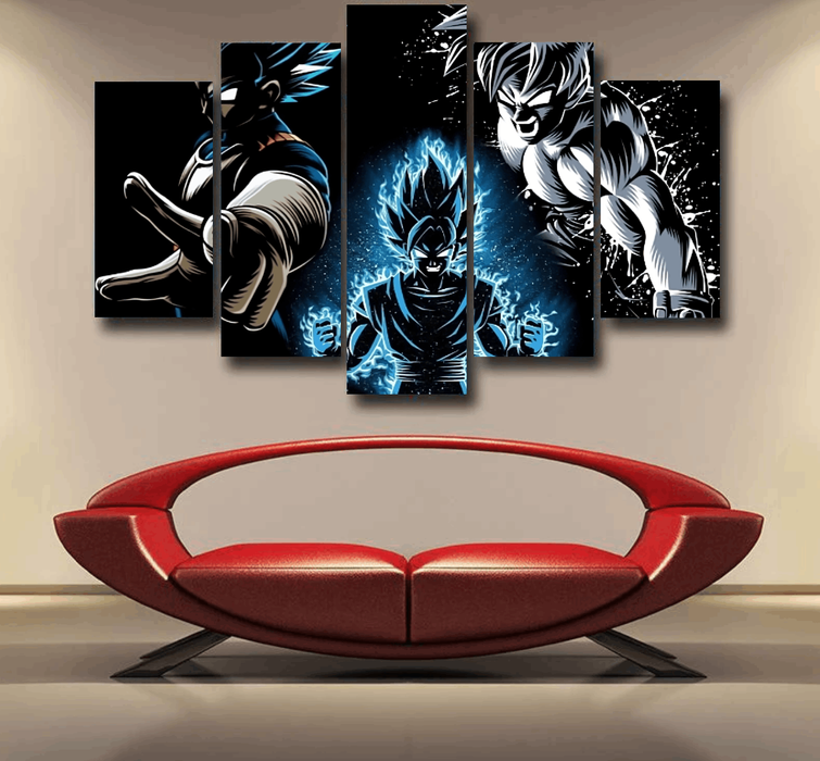 Dragon Ball Z SSGSS Epic 5pc Canvas