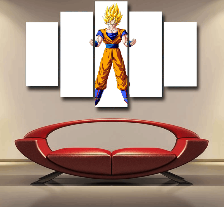 Goku Transformation Thunder Black Super Saiyan Epic 5pc Canvas