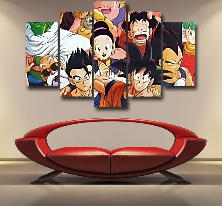 Dragon Ball Z Dragon Ball Characters Happiness Design Epic 5pc Canvas