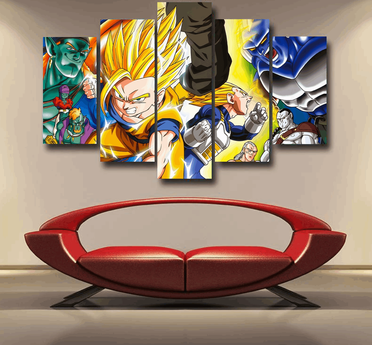 Dragon Ball Gohan Kid Super Saiyan Villain Vibrant Color Design Epic 5pc Canvas