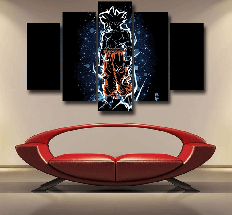 Dragon Ball Z Goku Ultra Instinct Shadow Epic 5pc Canvas