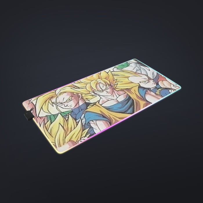 DBZ Goku Vegeta Super Saiyan Krillin Piccolo All Heroes Vibrant Design cool LED Mouse Pad