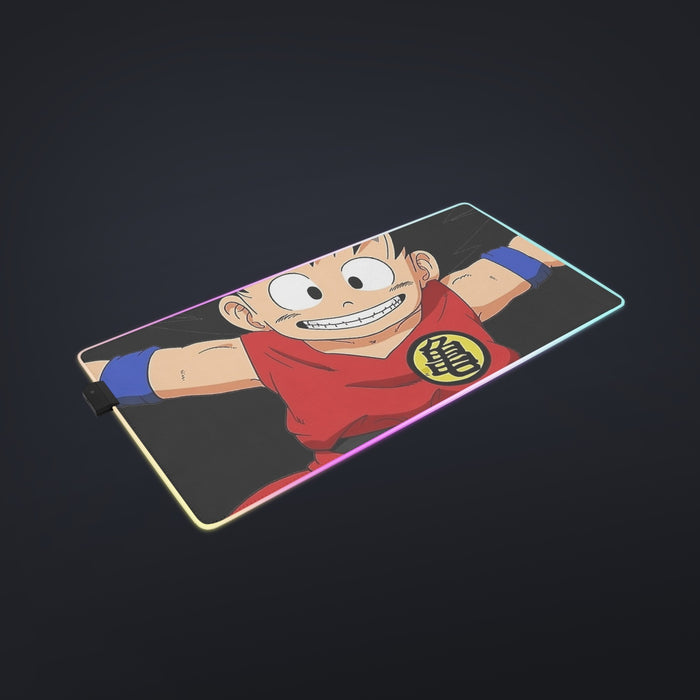 DBZ Jumping Kid Goku In His Training Suit cool LED Mouse Pad