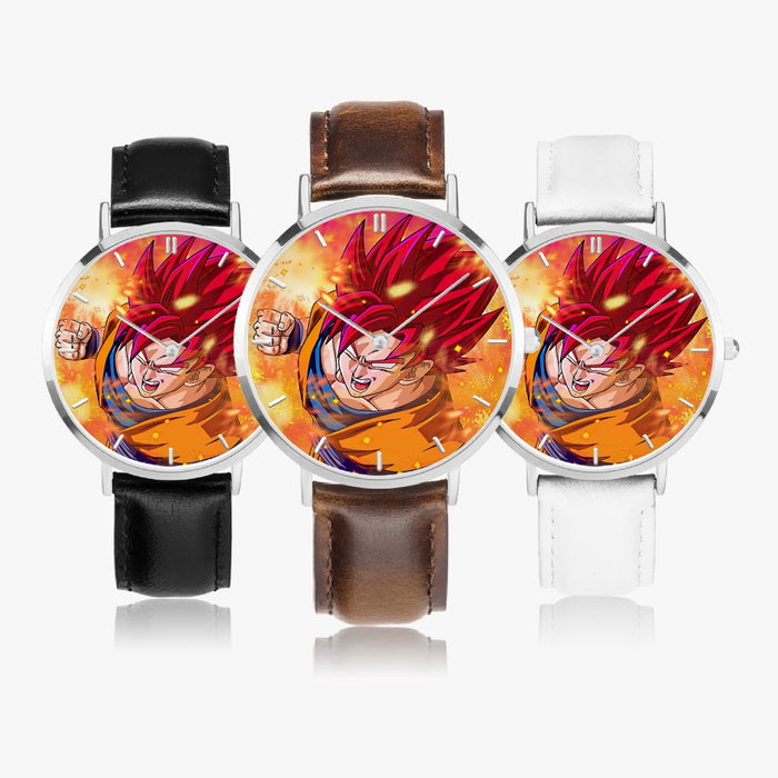 DBZ-Store Dope Super Goku Rage Red Ultra Instinct Watch