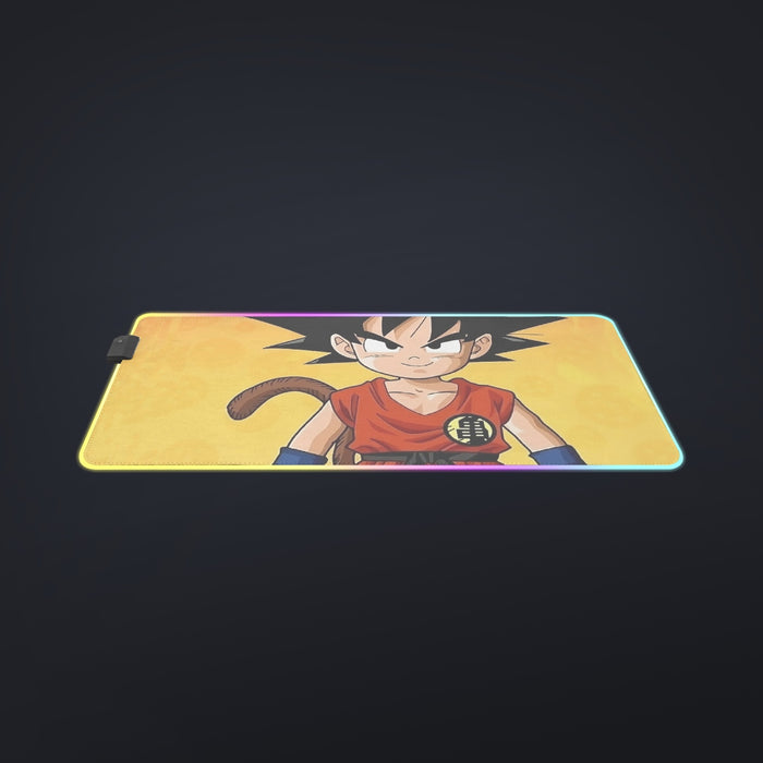 Cute Young Kid Goku Yellow Dragon Ball 3D  cool LED  Mouse Pad