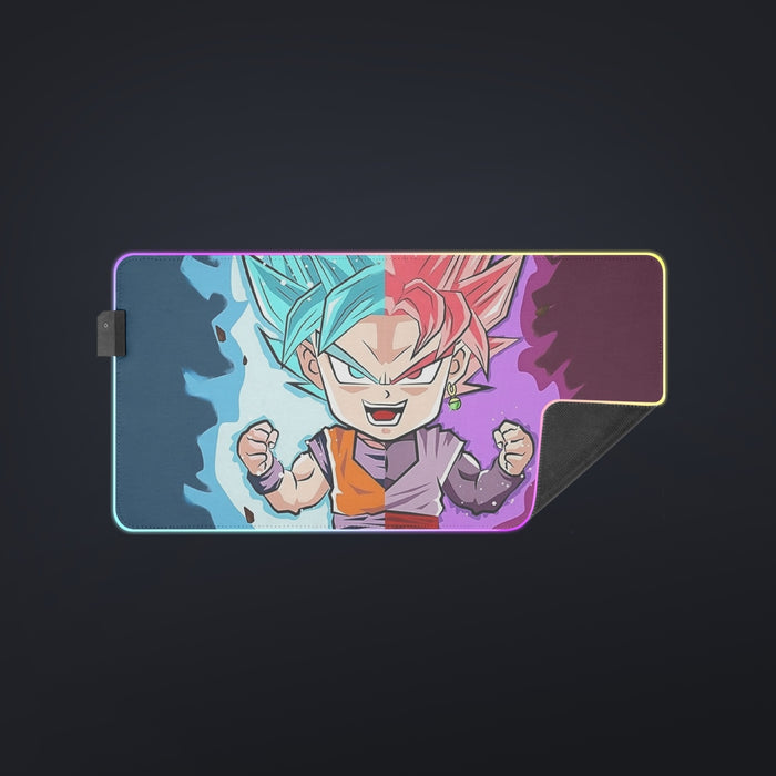 Dragon Ball Super Cute Chibi Blue Vegito Goku Rose Cool  LED Gaming Mouse Pad