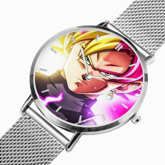 DBZ-Store Dope Goku God Half Rose and Golden Portrait Watch