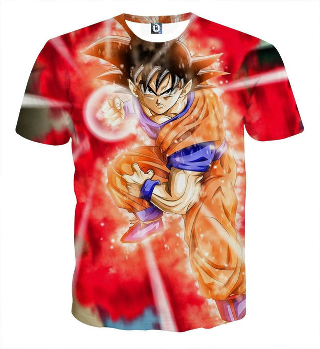 Dragon Ball Goku Ki Blast Skill Awesome 3D Design T-shirt