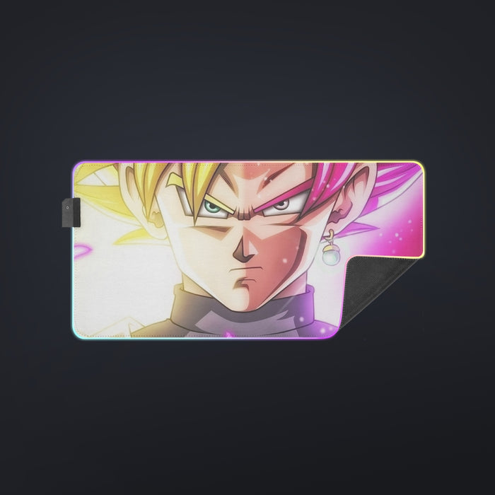 DBZ Goku God Half Rose and Golden Portrait Dope Design cool LED Mouse Pad