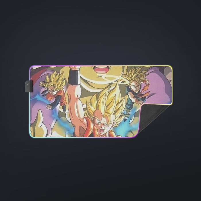 DBZ Goku Vegeta Fusion Saiyan Gogeta Colorful Design Streetwear cool LED Mouse Pad