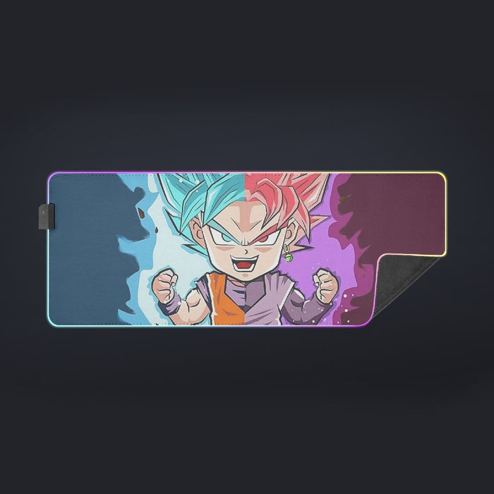 Dragon Ball Super Cute Chibi Blue Vegito Goku Rose Cool  LED Gaming Mouse Pad