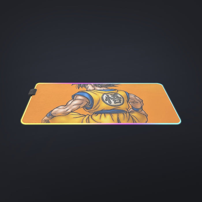 Goku Orange Background  cool LED Mouse Pad