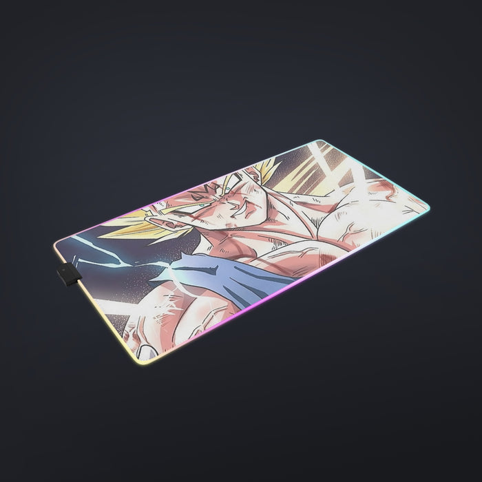 DBZ Majin Vegeta Saiyan Prince Fight Injure Manga Style Trending cool LED Mouse Pad