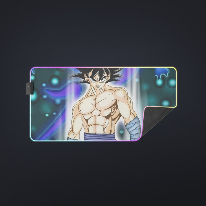 DBZ Goku Muscular Saiyan Vibrant Background Art Style cool LED  Mouse Pad