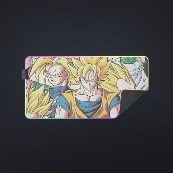 DBZ Goku Vegeta Super Saiyan Krillin Piccolo All Heroes Vibrant Design cool LED Mouse Pad