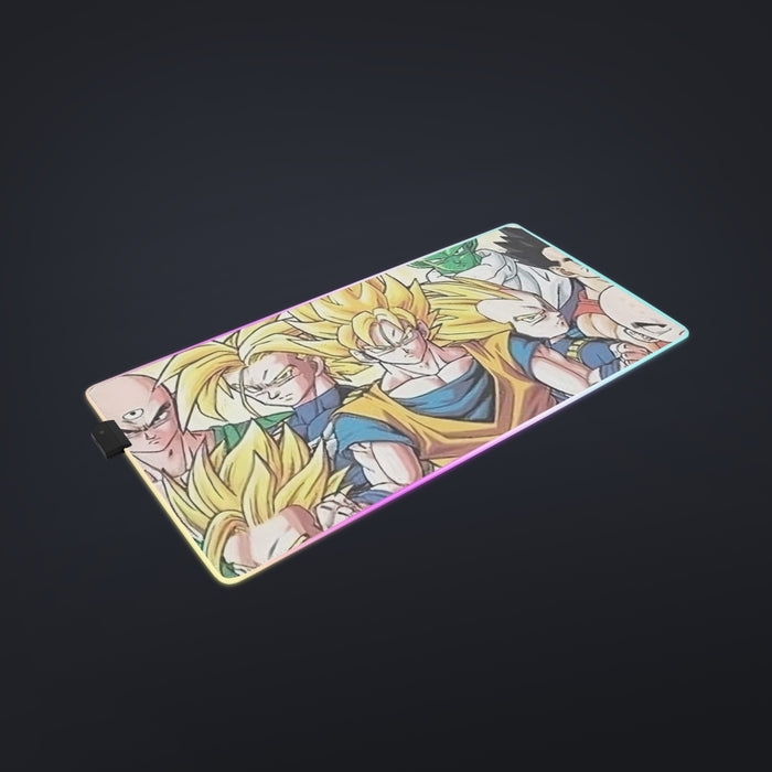 DBZ Goku Vegeta Super Saiyan Krillin Piccolo All Heroes Vibrant Design cool LED Mouse Pad