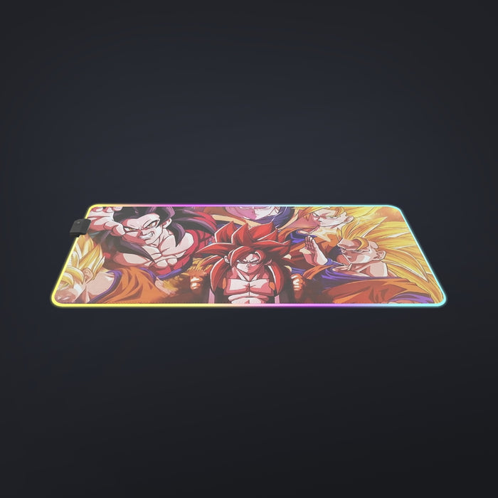 DBZ Gogeta Goku Vegeta Super Saiyan Powerful Lightning Thunder Design cool LED  Mouse Pad