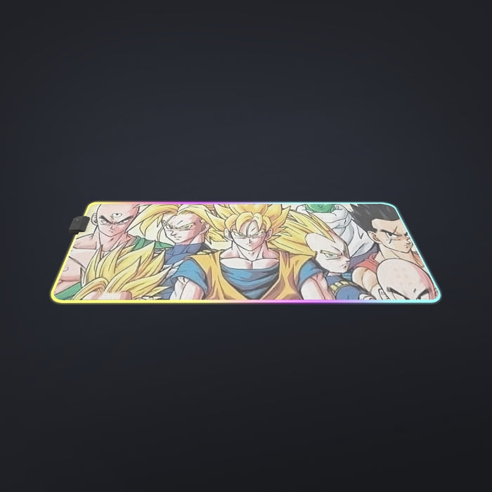 DBZ Goku Vegeta Super Saiyan Krillin Piccolo All Heroes Vibrant Design cool LED Mouse Pad