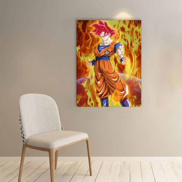Dragon Ball Super Goku Super Saiyan God Painting