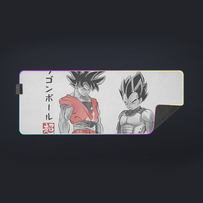 Watercolor Goku And Vegeta Posing Dragon Ball Z cool LED Mouse Pad