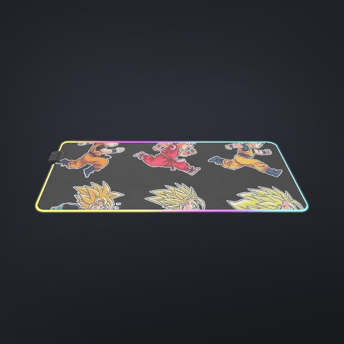 Dragon Ball Anime Son Goku All Form Transformation cool  LED  Mouse Pad