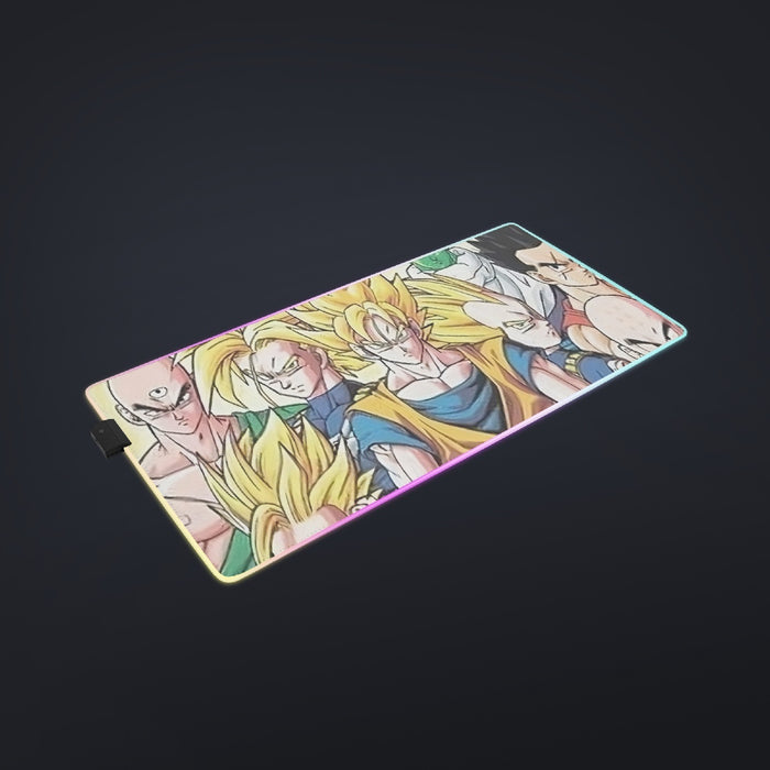 DBZ Goku Vegeta Super Saiyan Krillin Piccolo All Heroes Vibrant Design cool LED Mouse Pad