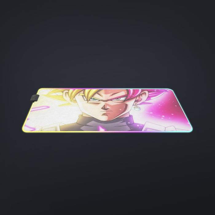 DBZ Goku God Half Rose and Golden Portrait Dope Design cool LED Mouse Pad