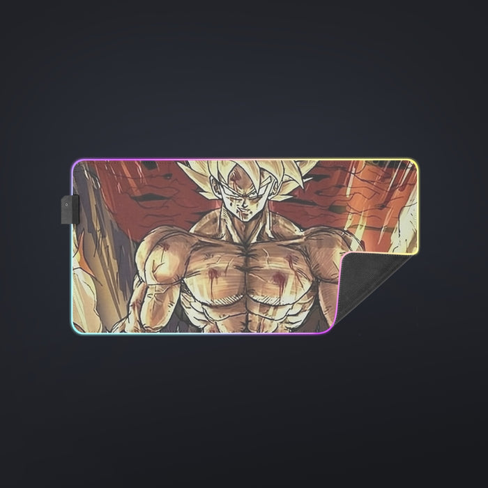 Powerful Goku Super Saiyan 2 Transformation SSJ2 cool  LED Mouse Pad