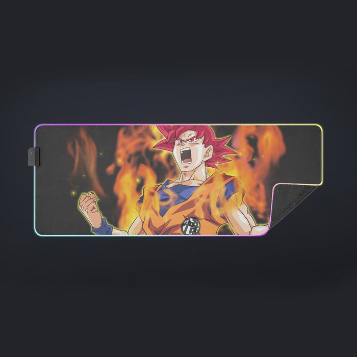 Awesome Goku Super Saiyan God Transformation DBZ cool LED  Mouse Pad