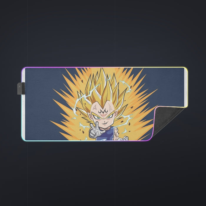 DBZ Majin Vegeta Super Saiyan Prince Power Aura Chibi Sketch cool LED  Mouse Pad