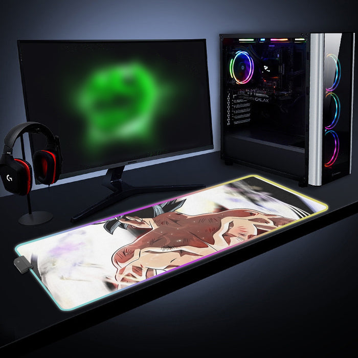 Dragon Ball Goku Damaged Battle Muscular Powerful Aura cool LED  Mouse Pad