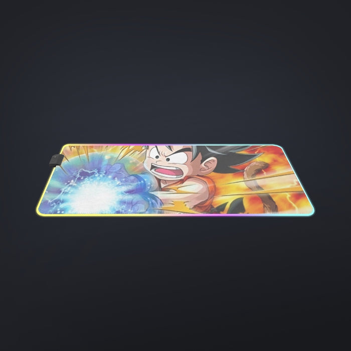 Dragon Ball Energy Kid Goku Blue Kamehameha cool LED  Mouse Pad