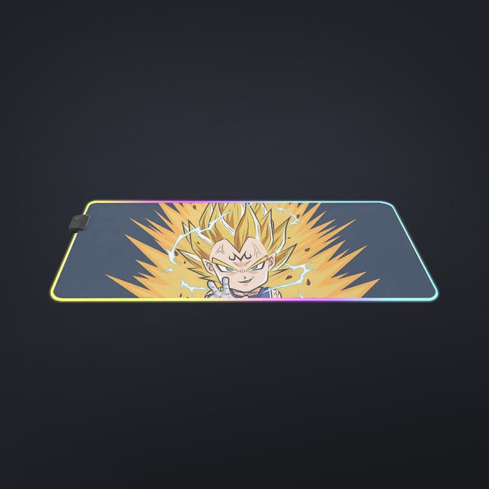 DBZ Majin Vegeta Super Saiyan Prince Power Aura Chibi Sketch cool LED  Mouse Pad