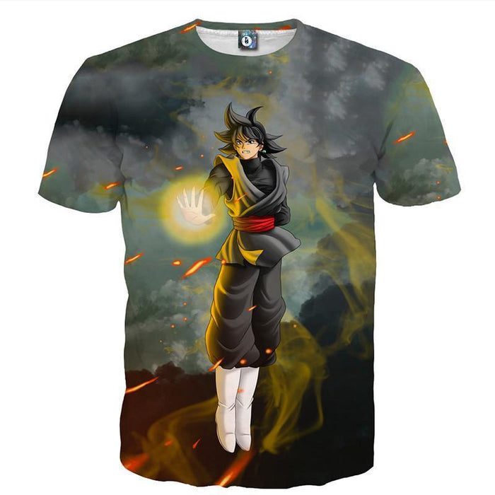 DBZ Goku Black Zamasu Potara Fusion Realistic Drawing Style Cool T-Shirt