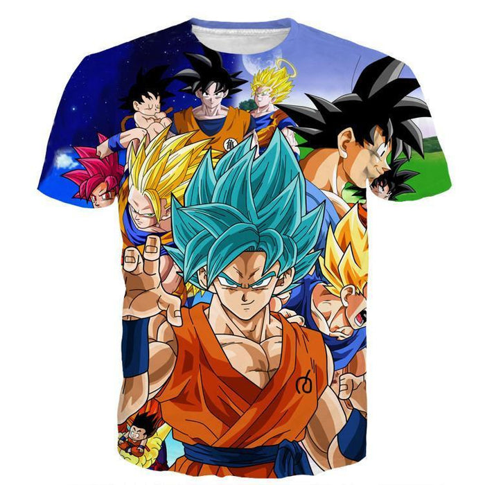 DBZ Goku Saiyan God Blue SSGSS Whis Symbol Cool Design T-Shirt