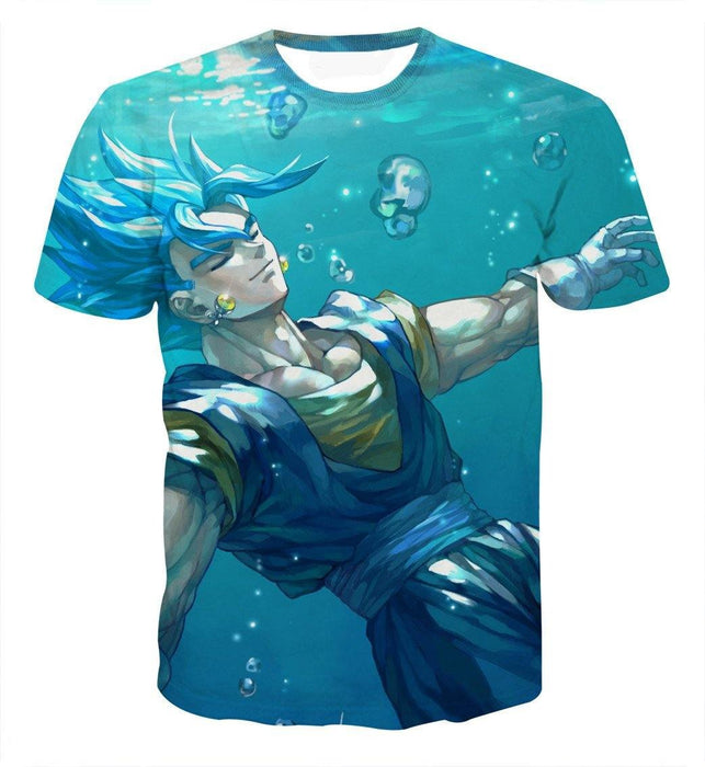 DBZ Relax Gogeta Ocean Blue Saiyan SSGSS Dope Design T-Shirt